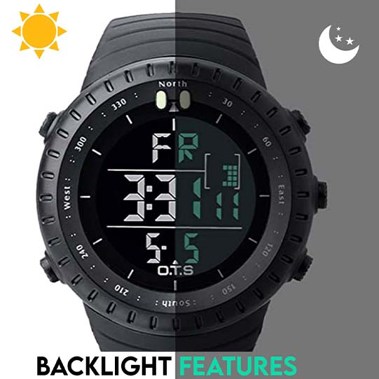 Men's Digital Sports Watch Outdoor Waterproof Tactical Watch with LED Backlight Men's Digital Sports Watch Outdoor Waterproof Tactical Watch with LED Backlight
